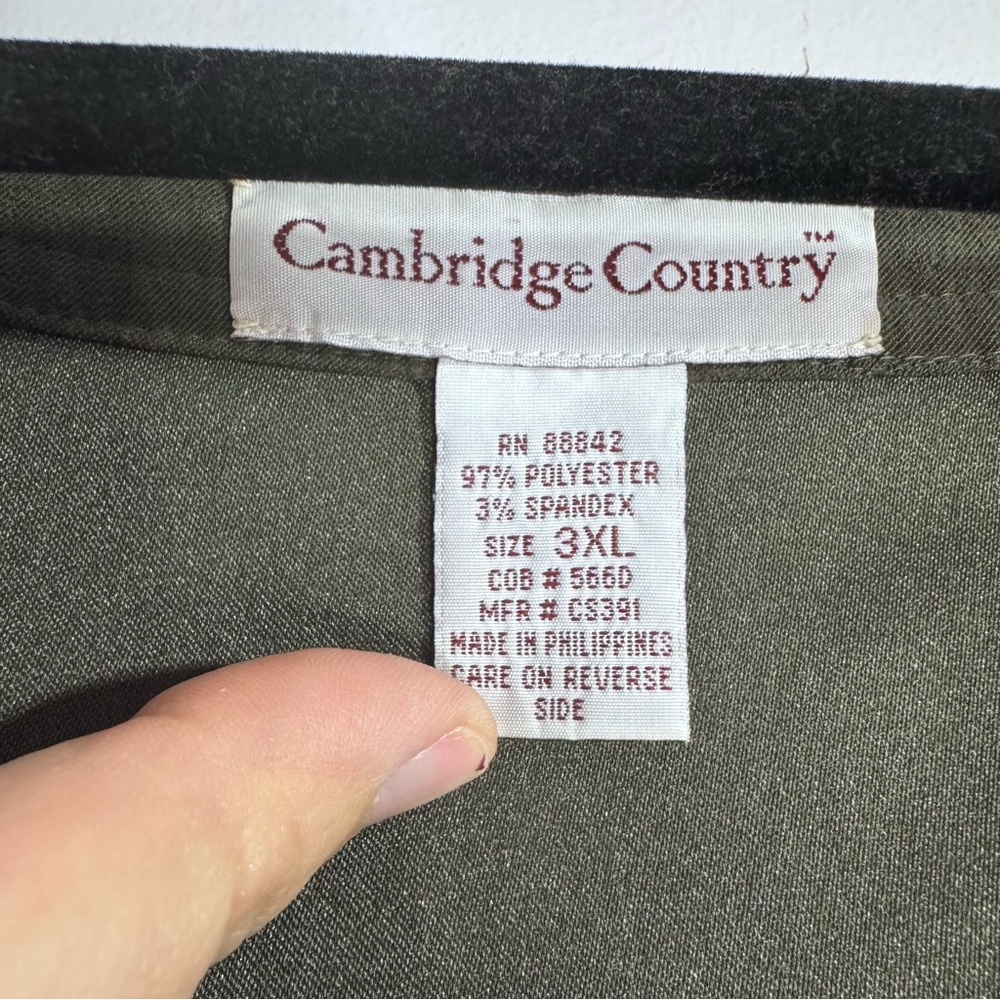 Cambridge Country Olive Utility Maxi Dress Cargo Pocket 3XL - Picture 3 of 4